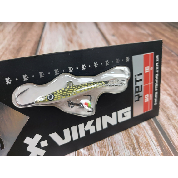 Балансир Viking Fishing Yeti Ice Jig 60mm 16.0g #13 Just Pike, Размер/Вес: 60мм/16г, Колір балансиру: #13 Just Pike, фото , изображение 5