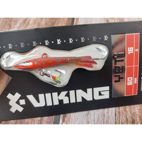 Балансир Viking Fishing Yeti Ice Jig 60mm 16.0g #07 Coral Trout, Розмір/Вага: 60мм/16г, Колір балансиру: #7 Coral Trout, фото , изображение 5