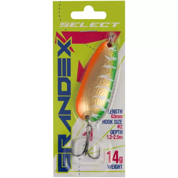 Блешня Select Grandex 14.0g 63mm #16, Вага блешні: 14г, Колір блешні: 16, фото , изображение 2