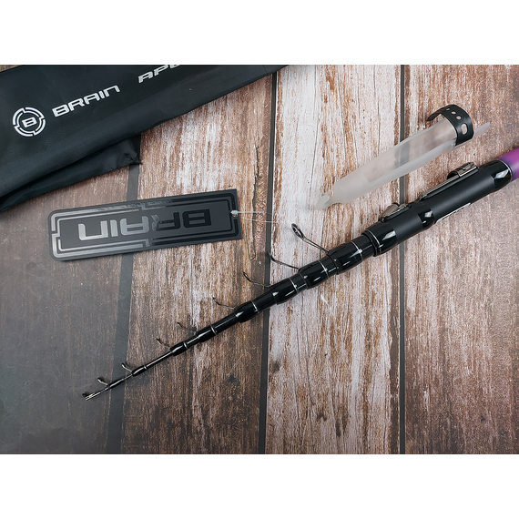 Болонське вудлище Brain Apex Traveller 5.00m (телескопічне, з кільцями) + чохол та захист на кільця, Довжина: 5m, Тип вудлища: з кільцями (болонське), фото , изображение 9