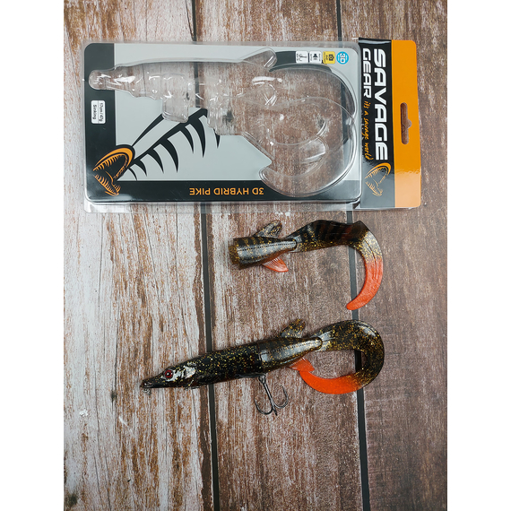 Воблер Savage Gear 3D Hybrid Pike SS 170mm 47.0g Motor Oil, Размер/Вес: 170мм/47г, Цвет воблера: Motor Oil, фото , изображение 5