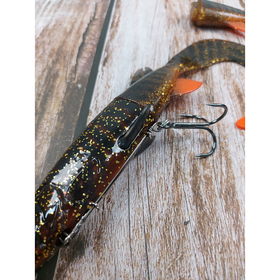 Воблер Savage Gear 3D Hybrid Pike SS 170mm 47.0g Motor Oil, Размер/Вес: 170мм/47г, Цвет воблера: Motor Oil, фото , изображение 10