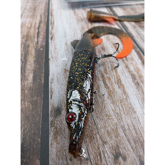 Воблер Savage Gear 3D Hybrid Pike SS 170mm 47.0g Motor Oil, Размер/Вес: 170мм/47г, Цвет воблера: Motor Oil, фото , изображение 11