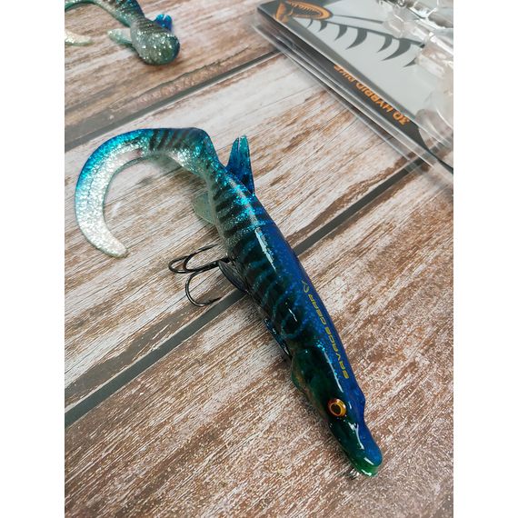 Воблер Savage Gear 3D Hybrid Pike SS 170mm 47.0g Blue Silver UV, Размер/Вес: 170мм/47г, Цвет воблера: Blue Silver, фото , изображение 6