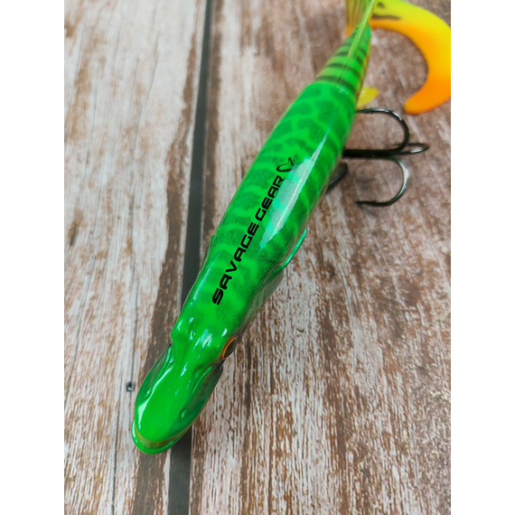 Воблер Savage Gear 3D Hybrid Pike SS 170mm 47.0g Firetiger, Размер/Вес: 170мм/47г, Цвет воблера: Firetiger, фото , изображение 6