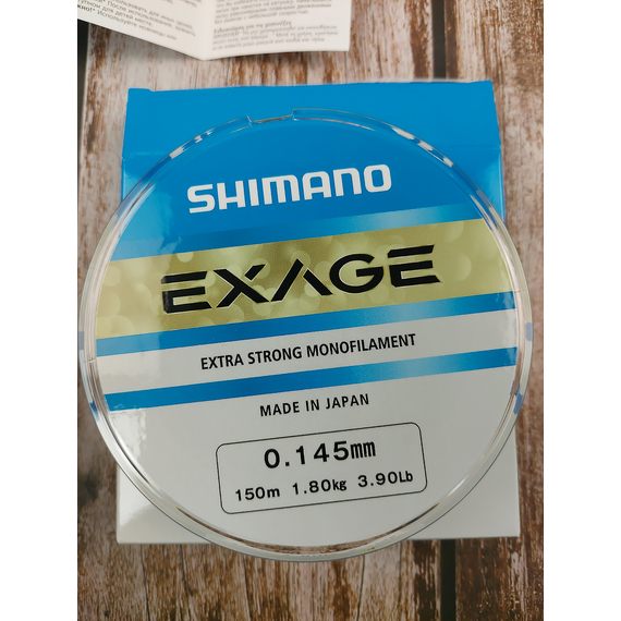 Жилка SHIMANO EXAGE 150m 0.145mm 1.8kg, Діаметр: 0.145, Розмотування: 150m, фото , изображение 8