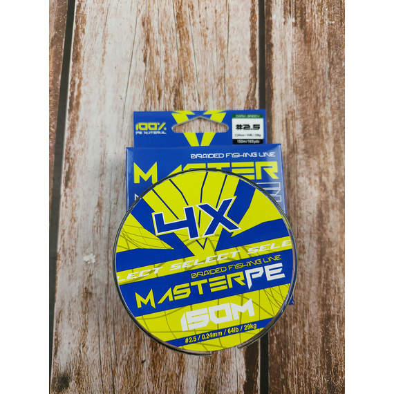 Шнур Select Master PE 150m (темн.-зел.) 0.24мм 29кг, Диаметр: 0.24mm, Размотка: 150m, Выберите цвет: темно-зеленый, фото , изображение 11