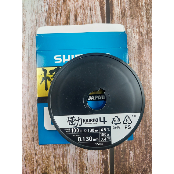 Шнур Shimano Kairiki 4 PE (Hi-Vis Orange) 150m 0.13mm 7.4kg, Діаметр: 0.13mm, Колір: помаранчевий, фото , изображение 8