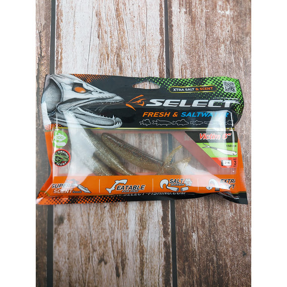 Силікон Select Victim V-Tail 6" #214 (3 шт / уп), Довжина силікону: 6.0" (15.24 см), Колір силікону: 214, фото , изображение 3