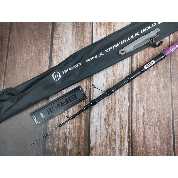 Удилище болонское Brain Apex Traveller 4.00m, Довжина: 4m, Тип вудлища: з кільцями (болонське), фото , изображение 13