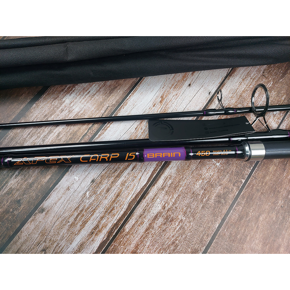 Коропове вудилище Brain Apex 4.50м / 5.0 lbs (200g) / 3 секції — наддалекий закид і важке оснащення, Модель: 4.5m 5.0lbs, фото , изображение 12