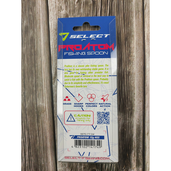 Блешня Select ProAtom 12.0g 59mm #05, Вага блешні: 12г, Колір блешні: 05, фото , изображение 8