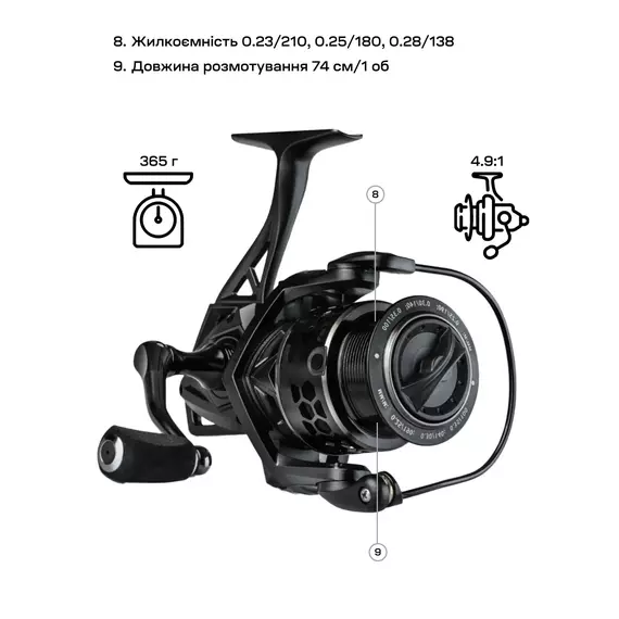 Котушка Brain Storm'19 4000 7+1BB 4.9:1, фото , изображение 7