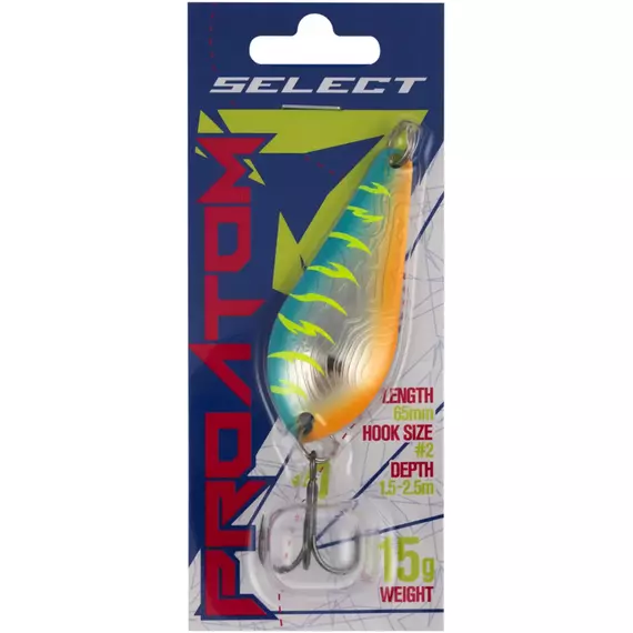 Блешня Select ProAtom 15.0g 65mm #15, Вага блешні: 15г, Колір блешні: 15, фото , изображение 2