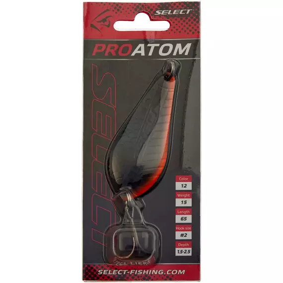 Блешня Select ProAtom 15.0g 65mm #12, Вага блешні: 15г, Колір блешні: 12, фото , изображение 2