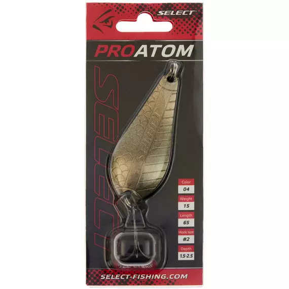 Блешня Select ProAtom 15.0g 65mm #04, Вес: 15г, Цвет блесны: 04, фото , изображение 2