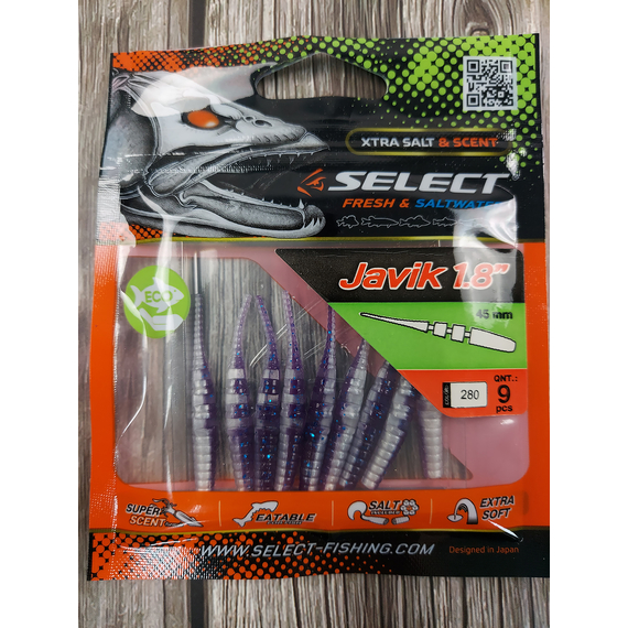 Силікон Select Javik 1.8" #280 (9 шт / уп), Довжина силікону: 1.8" (4.57 см), Колір силікону: 280, фото , изображение 3