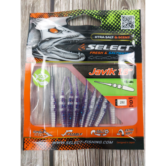 Силікон Select Javik 1.8" #280 (9 шт / уп), Довжина силікону: 1.8" (4.57 см), Колір силікону: 280, фото , изображение 4