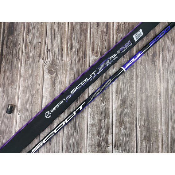 Маховое удилище Brain Scout SE Pole 5m, тест 20-40g. Поплавочное удилище без колец с коннектором, Довжина: 5m, Тип вудлища: без кільце (махове), фото , изображение 6