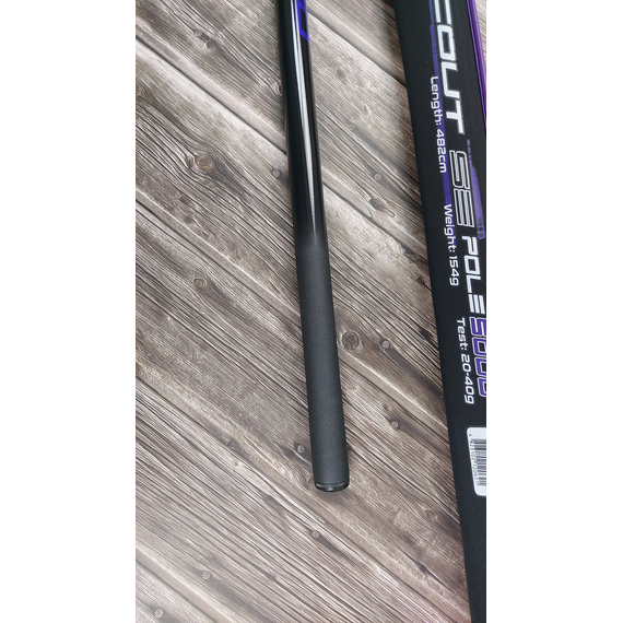 Маховое удилище Brain Scout SE Pole 5m, тест 20-40g. Поплавочное удилище без колец с коннектором, Довжина: 5m, Тип вудлища: без кільце (махове), фото , изображение 7