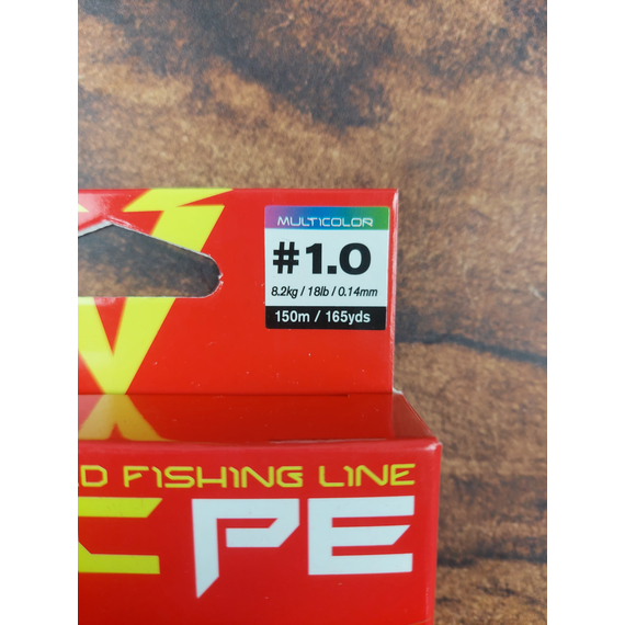 Шнур Select Basic PE 8x 150m (різнобарв.) #1.0/0.14mm 18lb/8.2kg, Діаметр: 0.14mm, Розмотування: 150m, Колір: мультиколор, фото , изображение 3