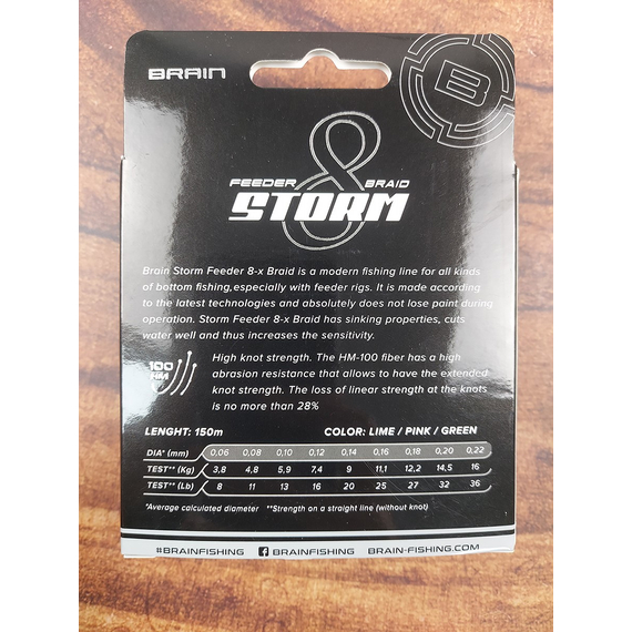 Шнур Brain Storm 8X (green) 150m 0.08mm 11lb/4.8kg, Диаметр: 0.08mm, Выберите цвет: Зелений, фото , изображение 5