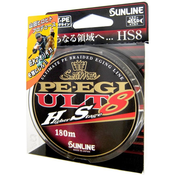 Шнур Sunline PE EGI ULT HS8 180m #0.5/0.117mm 3.9kg, Диаметр: #0.5/0.117mm, фото , изображение 2