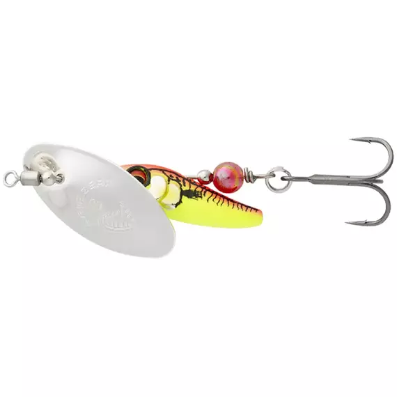 Блешня Savage Gear Sticklebait Spinner #3 9.1g Silver Red Yellow, Вага блешні: 9.1g, Колір блешні: Silver Red Yellow, фото 