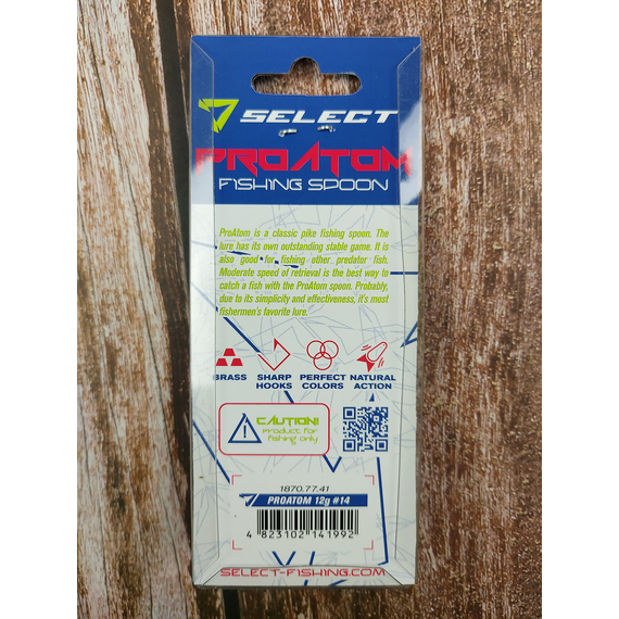 Блешня Select ProAtom 12.0g 59mm #14, Вага блешні: 12г, Колір блешні: 14, фото , изображение 3