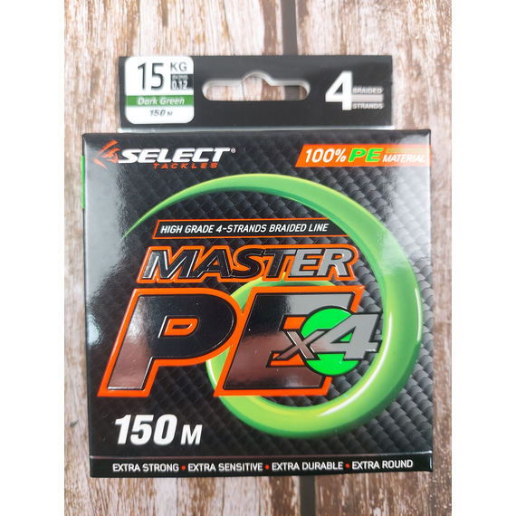 Шнур Select Master 150m 0.12мм 15кг темн.-зел., Диаметр: 0.12mm, Размотка: 150m, Выберите цвет: темно-зеленый, фото , изображение 7