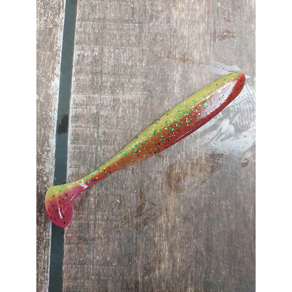 Силікон Keitech Easy Shiner 4.5" (6 шт/уп),, колір: ea#18 mystic lime chart, Довжина силікону: 4.5" (11.4 см), Колір силікону: EA#18 Mystic Lime Chart, фото , изображение 5