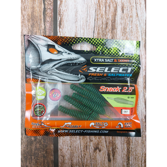 Силикон Select Snack 2.5" col.087 (6 шт/пак), Длина силикона: 2.5" (6.1 см), Расцветка силикона: 087, фото , изображение 3