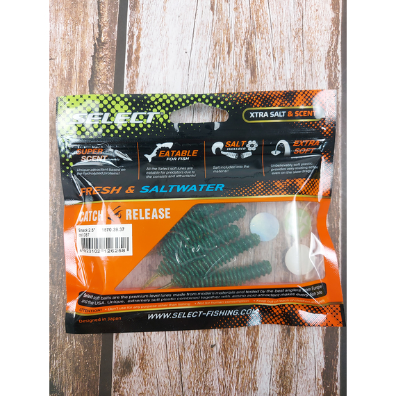 Силикон Select Snack 2.5" col.087 (6 шт/пак), Длина силикона: 2.5" (6.1 см), Расцветка силикона: 087, фото , изображение 4