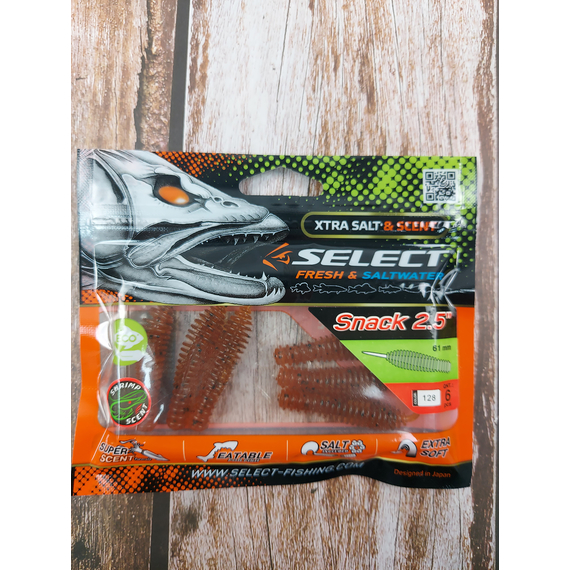 Силікон Select Snack 2.5" col.128 (6 шт/пак), Довжина силікону: 2.5" (6.1 см), Колір силікону: 128, фото , изображение 5
