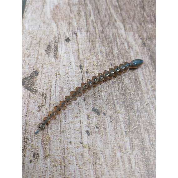 Силикон Keitech Custom Leech 3" (10 шт/упак) ц:111 cinnamonpp./blueneon, Длина силикона: 3" (7.6 см), Расцветка силикона: 111C Cinnamon PP/Blue Neon, фото , изображение 6