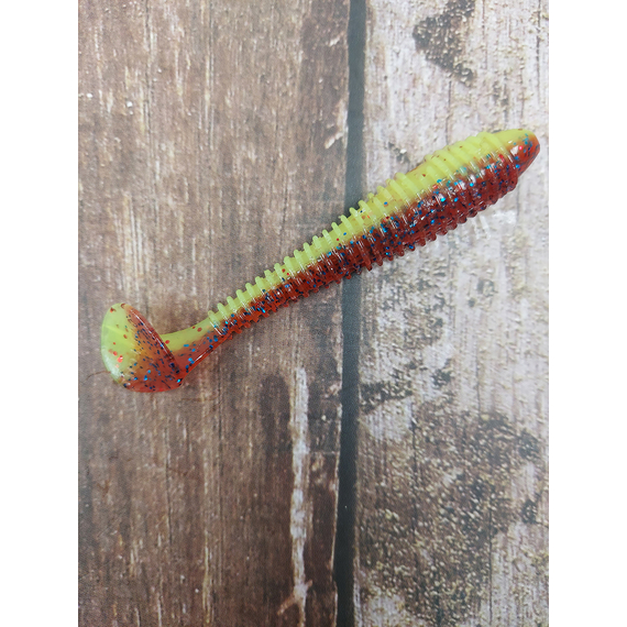 Силікон Keitech Swing Impact FAT 2.8" (8 шт/уп), колір:ea#15 grape chart red flk, Довжина силікону: 2.8" (7.1 см), Колір силікону: ea#15 grape chart red flk, фото , изображение 6