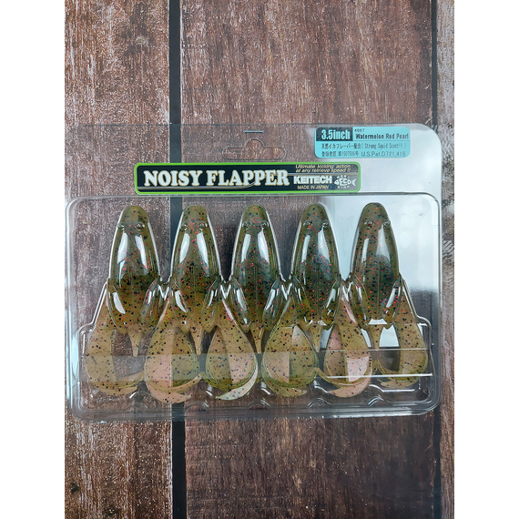 Силікон Keitech Noisy Flapper 3.5" (5 шт/уп), колір:466 watermelon red pearl, фото , изображение 3