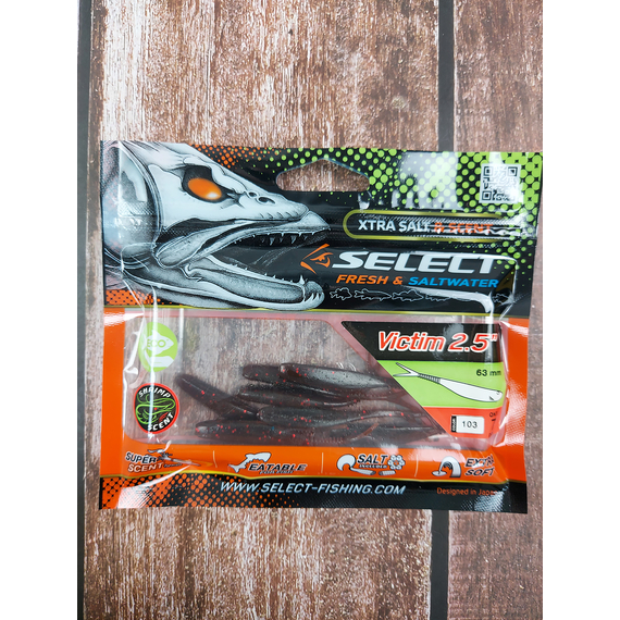 Силікон Select Victim V-Tail 2.5" #103 (7 шт / уп), Довжина силікону: 2.5" (6.1 см), Колір силікону: 103, фото , изображение 3