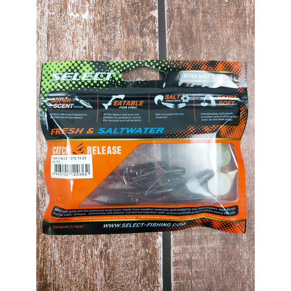 Силікон Select Victim V-Tail 2.5" #103 (7 шт / уп), Довжина силікону: 2.5" (6.1 см), Колір силікону: 103, фото , изображение 4