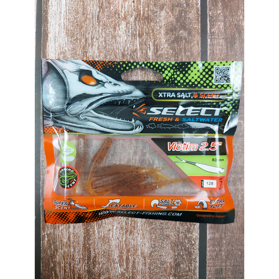 Силікон Select Victim V-Tail 2.5" #128 (7 шт / уп), Довжина силікону: 2.5" (6.1 см), Колір силікону: 128, фото , изображение 3