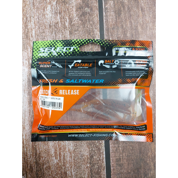 Силікон Select Victim V-Tail 2.5" #128 (7 шт / уп), Довжина силікону: 2.5" (6.1 см), Колір силікону: 128, фото , изображение 4