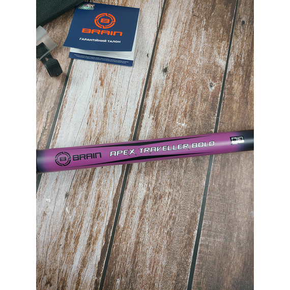 Удилище болонское Brain Apex Traveller 6.00m, Довжина: 6m, Тип вудлища: з кільцями (болонське), фото , изображение 7