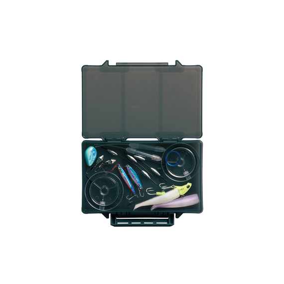 Коробка для снастей DaiichiSeiko MC Case #138F (чорна) — компактна, з надійною фіксацією, фото , изображение 4