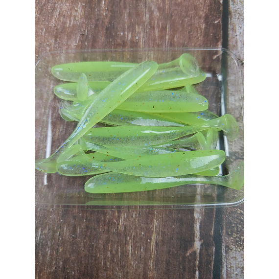 Силикон Keitech Easy Shiner 2" (12 шт/уп), цвет: ea#19 electric chart shad, Длина силикона: 2" (5.1 см), Расцветка силикона: EA#19 Electric Chart Shad, фото , изображение 4