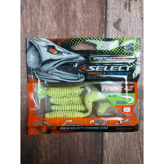 Силикон Select Freek 4.5" #242 (5 шт/уп), Длина силикона: 4.5" (11.43 см), Расцветка силикона: 242, фото , изображение 4