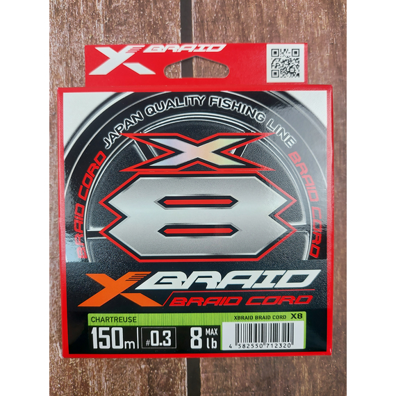 Шнур YGK X-Braid Braid Cord X8 150m #0.3/0.09mm 8lb/3.6kg, Діаметр: #0.3/0.09mm, фото , изображение 2