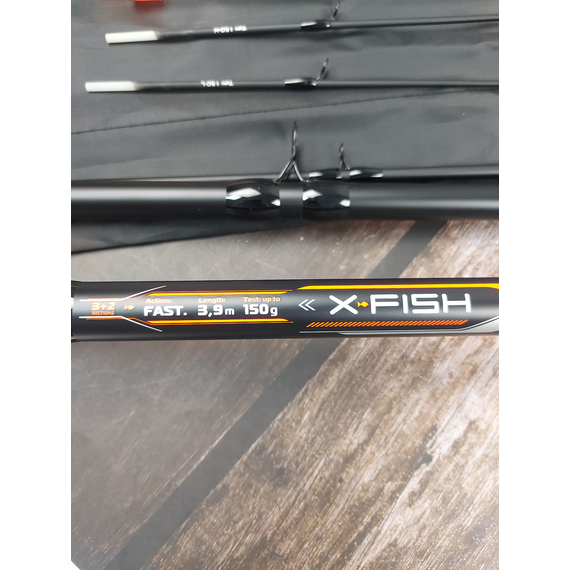 Фідер X-Fish Trophy Feeder 3.90m Max 150g (2 вершинки з тубусом, чохол), Модель: 3.9m 150g, фото , изображение 8