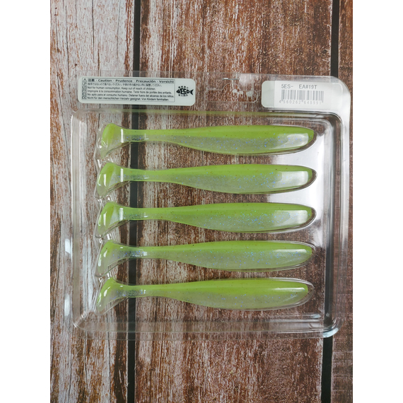 Силікон Keitech Easy Shiner 5" (5 шт/уп),, колір: ea#19 electric chart shad, Довжина силікону: 5" (12.7 см), Колір силікону: EA#19 Electric Chart Shad, фото , изображение 5