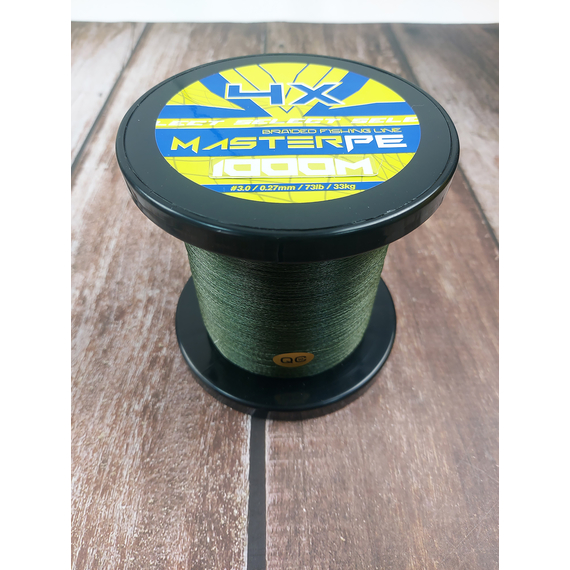 Шнур Select Master PE 1000m (темн.-зел.) 0.27mm 33kg, Диаметр: 0.27mm, Размотка: 1000m, Выберите цвет: темно-зелений, фото , изображение 3
