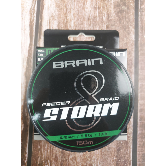 Шнур Brain Storm 8X (green) 150m 0.10mm 13lb/5.9kg, Діаметр: 0.10mm, Колір: Зелений, фото , изображение 4